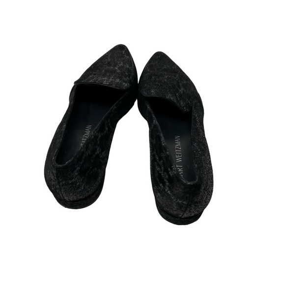 STUART WEITZMAN | Cheetah Print Loafer Flats Leather Heeled Pointed Toe Career - Picture 4 of 6